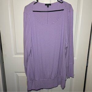 Lane Bryant Purple Long Sleeve Tunic